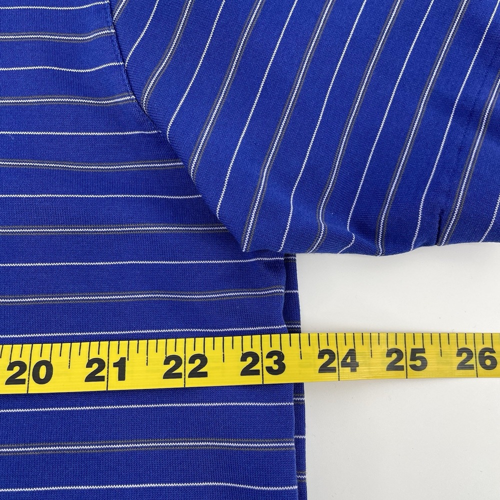 Tiger Woods Nike ‎ Polo XL Blue Stripe Fit Dry Golf Shirt TW Metal Tag Vintage - Picture 4 of 10